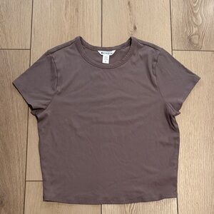 Athleta Women's signature rib cropped Tee XL worn once